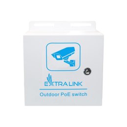 Extralink Zewnętrzny switch PoE Minos 8x RJ45 1000Mb/s PoE, 2x SFP, 200W, L2, aktywne chłodzenie