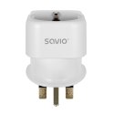 Savio Adapter podróżny, gniazdo EU - wtyk UK AP-04