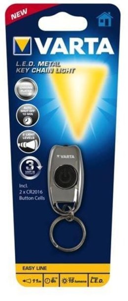 Varta L.E.D. METAL KEY CHAIN LIGHT Chrom Latarka brelok LED