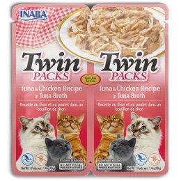 INABA Cat Twin Tuńczyk&Kurczak - Przysmak dla kotów - 2x40g