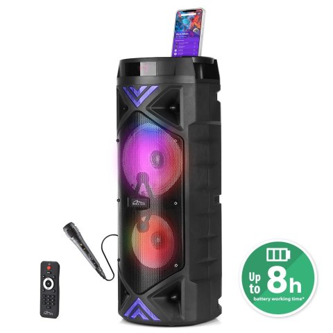 Media-Tech Głośnik FUNBOX KEG PRO MT3182 Karaoke/Bluetooth 5.0+EDR/FM/MP3?MicroSD/USB/Equalizer/AUX/Jack 6.3/Pilot/LED/RMS 50W/PMPO 1400W