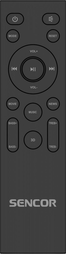 Sencor Soundbar z wbudowanymi subwooferami SSB 4450BS 2.1 200Watt