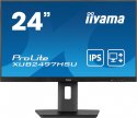 IIYAMA Monitor 24 cale XUB2497HSU-B2 IPS, HDMI, DP, 2x2W, 2xUSB, Pivot, HAS(150mm) /5y/