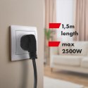 Maclean Przedłużacz 1,5m 250VAC 10A 4 gniazda MCE508 B Port USB-C Quick charge 2.0 IP20