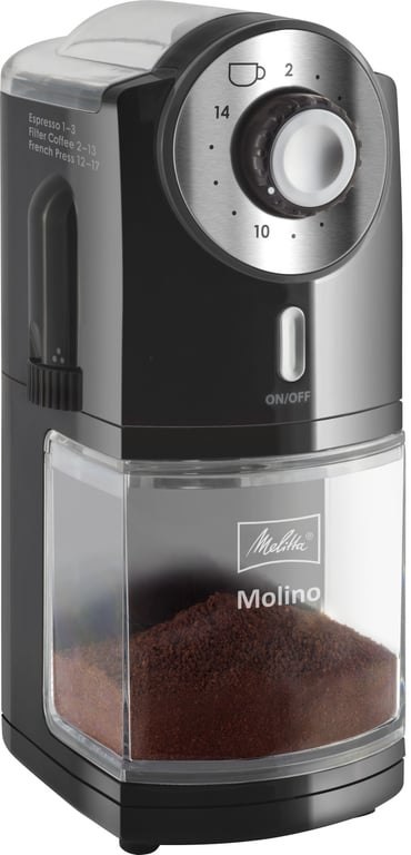 Melitta Molino 100 W Czarny, Stal nierdzewna