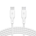 Belkin Kabel w oplocie USB-C do USB-C 100W 3m biały