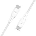 Belkin Kabel w oplocie USB-C do USB-C 100W 3m biały