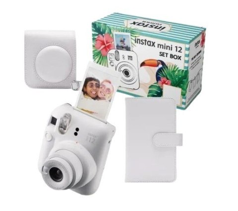 Fujifilm Aparat Instax mini 12 BIG BUNDLE (aparat + etui + album) biały