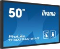 Iiyama TF5039AS-B1AG signage display Płaski panel Digital Signage 125,7 cm (49.5") LED 500 cd/m² 4K Ultra HD Czarny Ekran dotyko