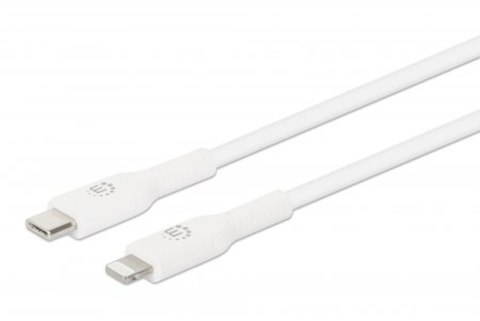 Manhattan 394529 kabel do telefonu Biały 2 m USB C Lightning