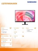 Samsung Monitor 27 cali ViewFinity S70D IPS 3840x2160 UHD 16:9 1xHDMI 1xDP 5ms PinP/PbyP 60Hz płaski 2Yd2d