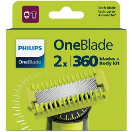 Philips Norelco OneBlade OneBlade 360 QP624/50 2 x wymienne ostrze 360 + zestaw nasadek do ciała