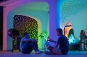 TWINKLY Inteligentna kurtyna Curtain 400 LED RGB+W 3x2m, przezroczysty przewód