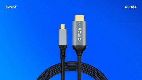 Savio Kabel USB-C do HDMI v2.0b, 3m, miedź CL-184