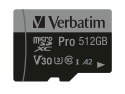 Verbatim 47046 pamięć flash 512 GB MicroSDXC UHS-I Klasa 10