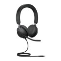 Jabra Evolve2 40 SE Zestaw słuchawkowy Przewodowa Opaska na głowę Połączenia/muzyka USB Type-C Czarny