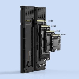 Qoltec Obudowa | kieszeń na dysk M.2 SSD | SATA | NVMe | USB-C | DUAL 2 x 2TB