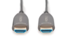 Kabel połączeniowy hybrydowy HDMI 2.1 Ultra High Speed 8K60Hz UHD HDMI A/HDMI A M/M czarny 20m