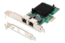 DIGITUS KARTA SIECIOWA PCIE PRZEWODOWA 2X RJ45 GIGABIT 10/100/1000MBPS LOW PROFILE DN-10132