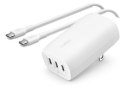 Ładowarka Belkin BoostCharge 3 Port USB-C PD 3.1 PPS Wall Charger 67W + USB-C to USB-C Cable 2m White