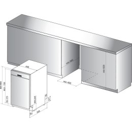 Whirlpool WSBO 3O23 PF X zmywarka Częściowo wbudowany 10 komplet.