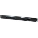 Techly Patch panel 1U UTP 16xR J45 Cat.5e, czarny