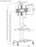 ART Mobilny stojak + uchwyt do TV 32-70 cali 45KG S-12 VESA 600x400