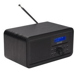 Radio DENVER DAB-30 DAB+/FM sieciowe/4xAA z drewnianą obudową czarne