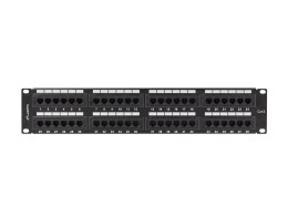 LANBERG PATCH PANEL 48 PORT 2U KAT.6 CZARNY PPU6-2048-B