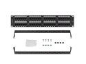 LANBERG PATCH PANEL 48 PORT 2U KAT.6 CZARNY PPU6-2048-B