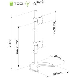 Techly ICA-LCD 2520V uchwyt / stojak do monitorów 68,6 cm (27