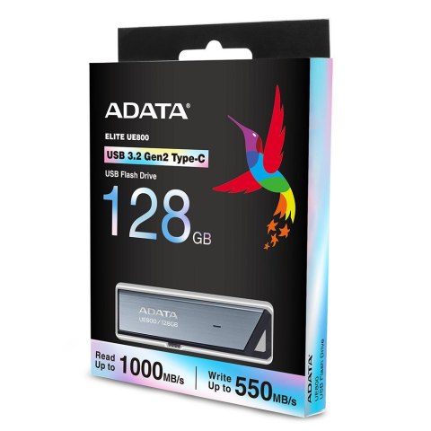 ADATA UE800 pamięć USB 128 GB USB Type-C 3.2 Gen 2 (3.1 Gen 2) Srebrny