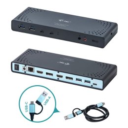 I-tec CADUA4KDOCKPDL stacja dokująca Przewodowa USB 3.2 Gen 1 (3.1 Gen 1) Type-C Czarny, Turkusowy