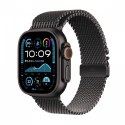 Apple Watch Ultra 2 GPS + Cellular, koperta 49 mm z tytanu w kolorze czarnym z bransoletą mediolańską M z tytanu w kolorze czarnym