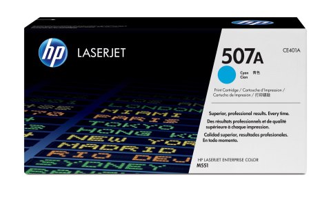 Toner HP niebieski HP 507A, HP507A=CE401A, 6000 str.