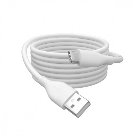 Digitus Kabel połączeniowy silikonowy USB-A - USB-C, USB 2.0 60W, 0,5m Biały