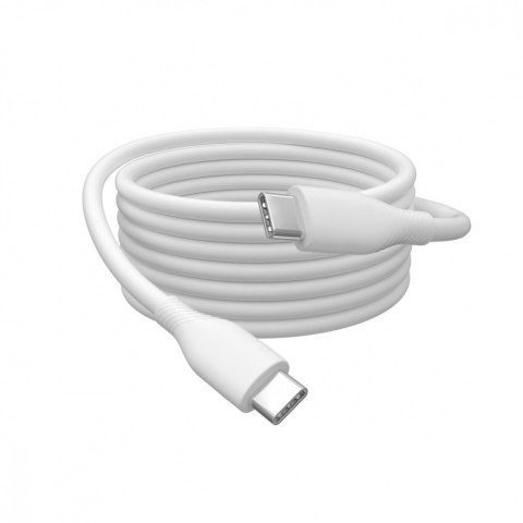 Digitus Kabel połączeniowy silikonowy USB-C - USB-C, USB 2.0 60W, 1m Biały