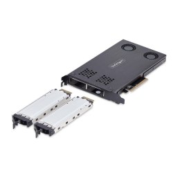 StarTech 2M2-REMOVABLE-PCIE panel drive bay Płyta tylna Czarny