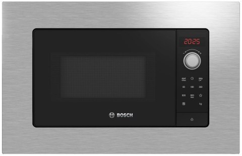 Bosch Kuchenka mikrofalowa BFL623MS3 do zabudowy, 20 L, 800 W, Stal nierdzewna