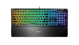 SteelSeries Apex 3 Gaming Keyboard, US Layout, Wired, Black SteelSeries Apex 3 Gaming keyboard IP32 water resistant for protecti