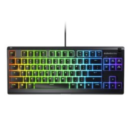 Klawiatura gamingowa SteelSeries Apex 3 bez klawiatury numerycznej Światło LED RGB | NORD | Ciche przełączniki