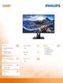 Philips Monitor 328B1 31.5 cala VA 4K HDMIx2 DP Pivot