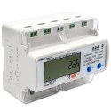 Qoltec Trójfazowy elektroniczny licznik | miernik zużycia energii na szynę DIN | 400V | LCD | Wi-Fi