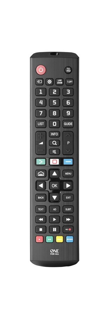 One For All TV Replacement Remotes URC4911 pilot Podczerwień Naciśnij przyciski