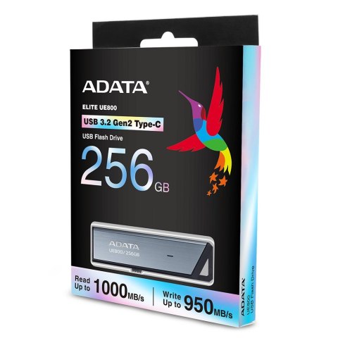 ADATA UE800 pamięć USB 256 GB USB Type-C 3.2 Gen 2 (3.1 Gen 2) Srebrny