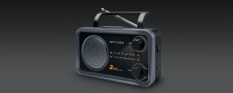 Przenośne Radio Muse M-06DS, Szary (Wejście AUX, 2 pasmowe)