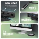 AXAGON HMC-UFO Wieloportowy hub USB 9in1, 10Gbps, 2x USB-A, HDMI 4K/60Hz, M.2 NVMe/SATA, audio, PD 100W, SD/microSD, GLAN, 65cm USB-C k