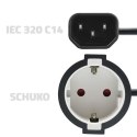 Qoltec Adapter IEC 320 C14 / SCHUKO | 0.15m