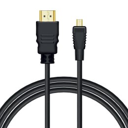 Kabel HDMI - micro HDMI Savio CL-40/M 2m czarny, złote k. v1.4