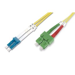 Kabel krosowy (patchcord) DIGITUS światłowodowy SC APC/LC, dplx, SM 9/125, OS2, LSOH, 2m, żółty